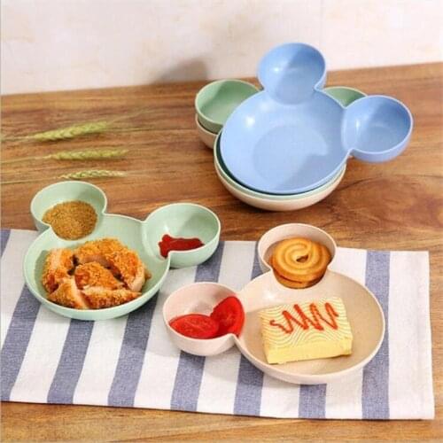 Divided Childrens Plate Cute Creative Household Dinnerware Baby Plate Breakfast Dinner Plate