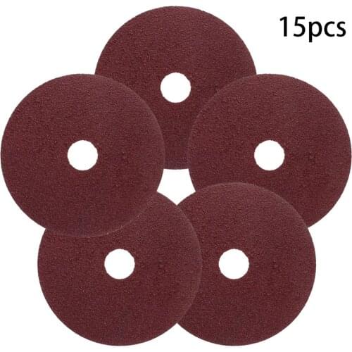 Utoolmart 5/10/15pcs Resin Fiber Discs Grit 60/80 External Diameter 100/125/150mm Alumina Polishing Sanding Discs Abrasive Tools