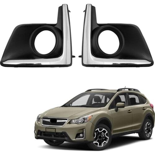For Subaru Crosstrek 2016 2017 Front Bumper Fog Lamp Frame Cover Fog Light Trim Bezel Cap