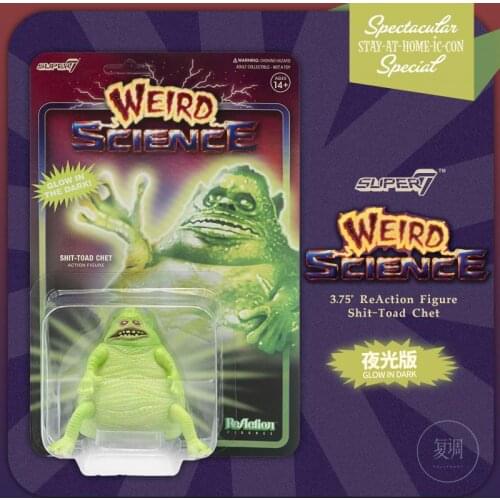 Super7 Weird Science Shit Chet Luminous Movies and Tv Hang Card Toy Action Figures Toys for Children Gift