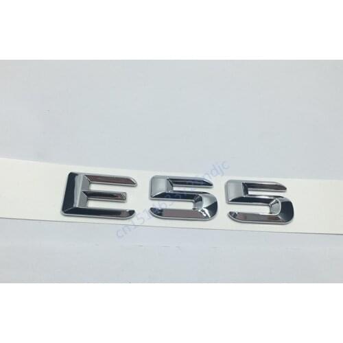 Trunk Lid Rear Emblem Badge Chrome Letters E 55 for Mercedes AMG W211 E-CLASS E55