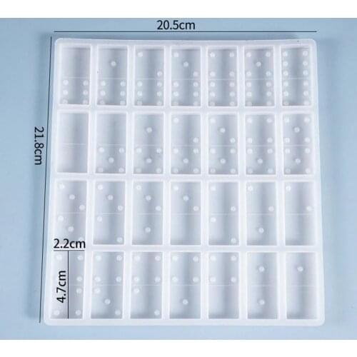 Crystal Epoxy Resin Game Mold Dominoes Casting Silicone Mould DIY Crafts Jewelry Making Tools