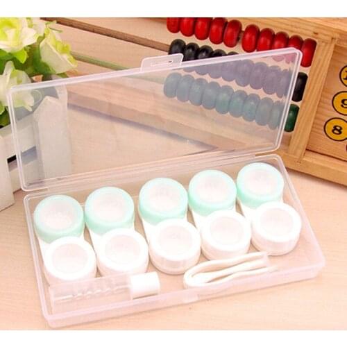 Used For Contact Lens Display Case 5 Pairs Of Ladies Travel Easy To Carry Contact Lens Case Leak Proof Container Glasses Case