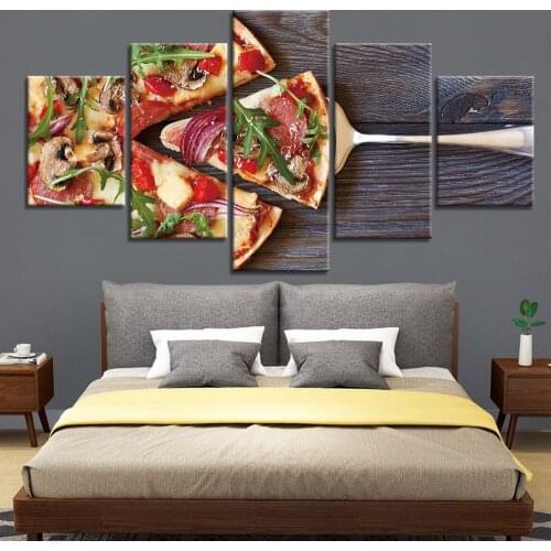 Canvas Painting Wall Art Pizza Food Posters and Prints Wall Pictures Home Decor