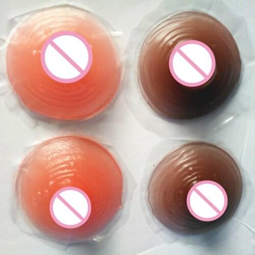 Red And Brown Color Nipple Stickers Petals Silicone Nipples Female Adult False Nipple Breast Chest Paste Silicone Teat Sticker