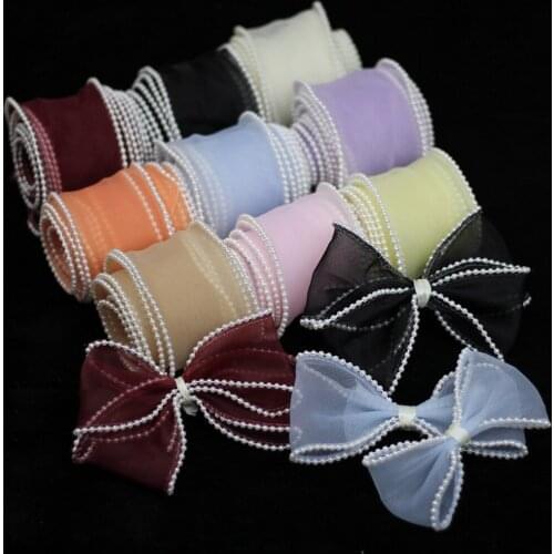 50yards 5cm 10colors Pearl fish Yarn Lace Trim for party/wedding/Christmas decoration