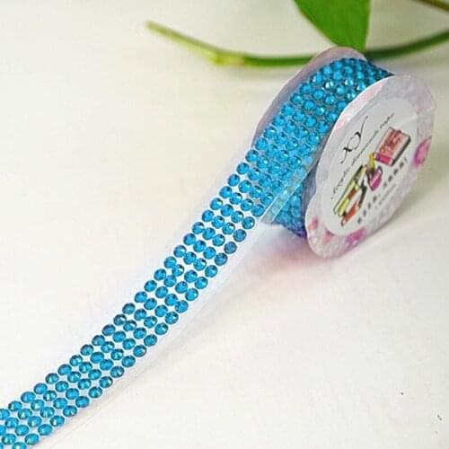 Fashion Lovely High Quality Self-Adhesive Acrylic Rhinestones Stick On Scrap Booking Craft Sticker Tape SEC88