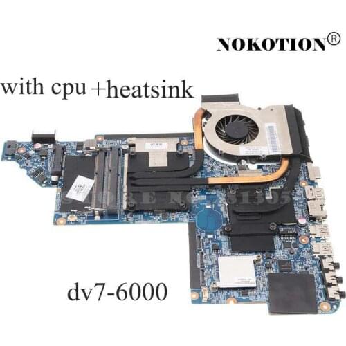 NOKOTION 659093-001 659094-001 639390-001 665987-001 For HP DV7-6000 Motherboard Instead Of 666520-001 645385-001 641576-001 i3