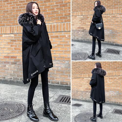New 200 kg large womens clothing new loose down cotton jacket in winter