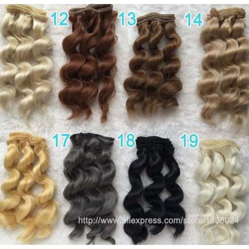15PCS/LOT Wholesale New DIY Handmade 1/3 1/6 1/4 1/8 SD BJD Wig Curly Doll Hair Wigs