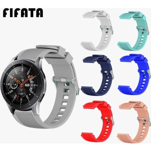 FIFATA 22MM Colorful Sport Silicone Strap For Samsung Galaxy Watch 46MM Rubber Belt For Gear S3 Gear2 R380 Huami AMAZFIT Stratos
