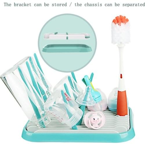 Baby Bottle Drying Rack Foldable Bottle Cleaning Drain Rack Storage Racks Portable Milk Bottle Dryer Baby Feeding Greens Dryer