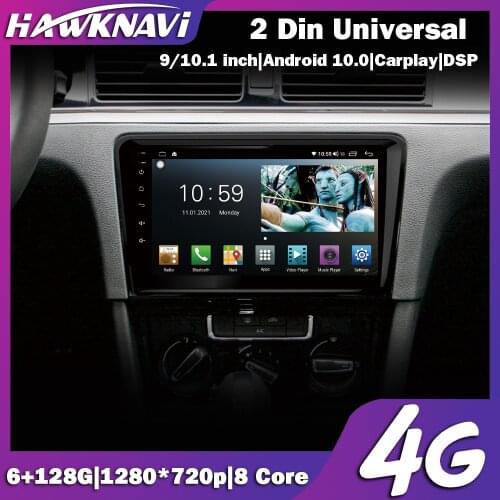 6+128G 9 10.1 Inch Universal 2 Din Android Car Radio DVD GPS Navigation Player Multimedia Stereo Headunit Receiver Carplay DSP