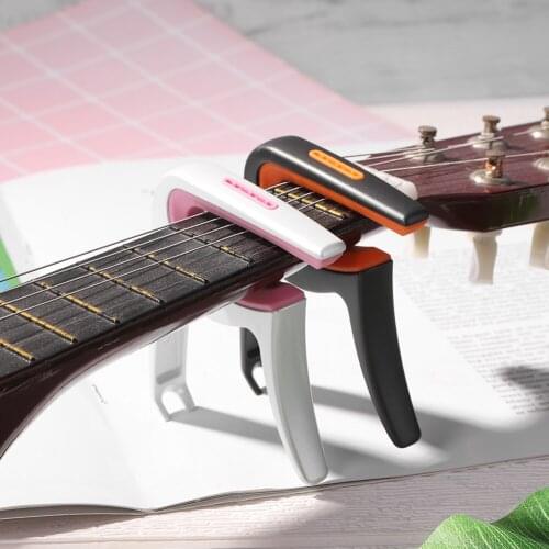 Universal Guitar Capo Adjusting Tuner Quick Change Clamp Key for Acoustic Classical Electric Guitar Ukulele Parts with 3 Picks