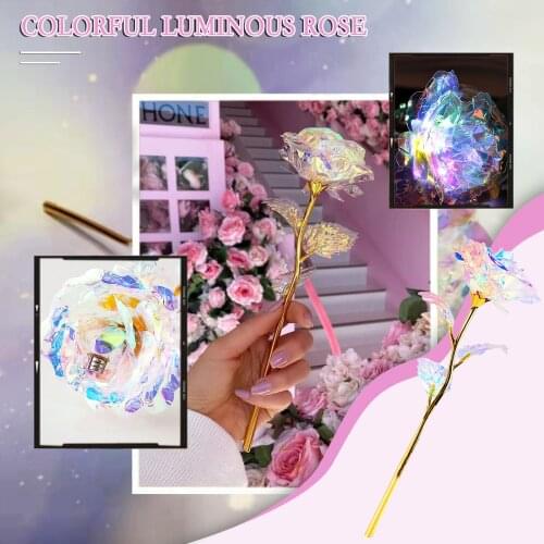 5PCS Eternal 24K Gold Foil Flower Fairy String Light In Dome Nude Flower Lasting Love Wedding Valentines Day Gift Lighting Rose