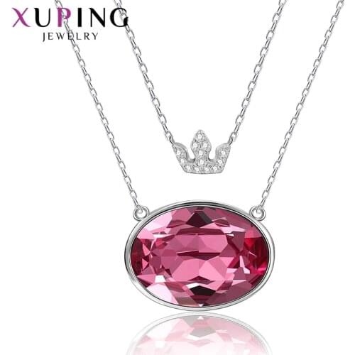 Xuping Jewelry Vintage Popular Design Crystal Necklace of European Style Wedding Gifts 40208