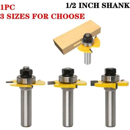 3pcs/set 1/2 Shank 5/32"x1/2" Joint Assembly Router Bit Biscuit #20 Slotting Wood Working Cutting Router Bit Tools