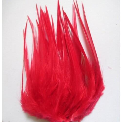 20 pcs / a lot of 10-15 cm red Cock Feather Feathers Stage Feather Decorative Accessories