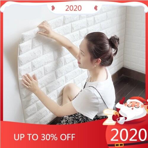 3D Wall PE Foam Stickers Brick Pattern Waterproof Self stickers on the wall Room Home Decor For Kids Bedroom Living Room Sticker