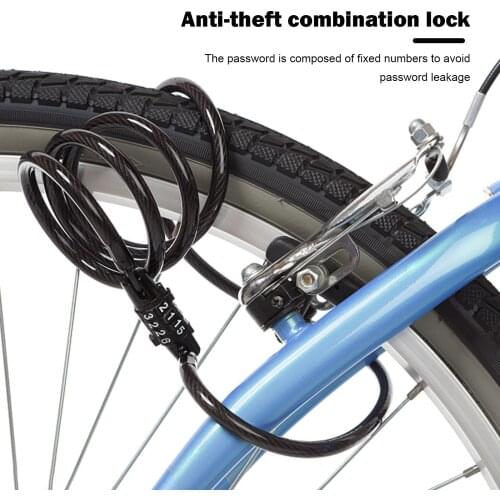 4-Ddigit Combination Bike Lock Cable Lock Bike Password Locks Combination MTB Bicycle Folding Security Lock Riding Accessories