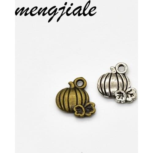 40PCS Hot sell alloy metal Two color pumpkin charms Fit DIY handmade Womens jewelry accessories 11*10mm