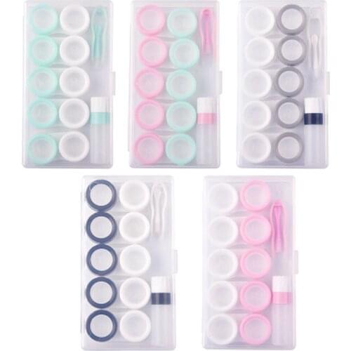 6 Pairs Contact Lens Cases Leakproof Eye Contact Lens Box Women Portable Travel Contact Lenses Container Lenses Box for Display