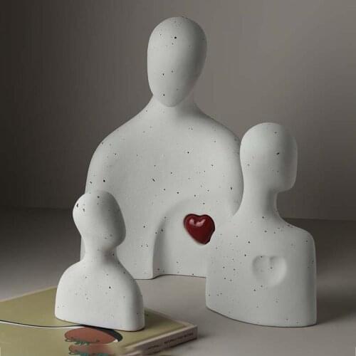 Abstract Family Character Sculpture Home Decoration Accessories Wedding Decoration Ornament Girl Friend Room Furnishings Gifts