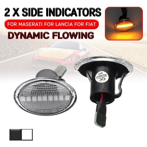 Car Flowing Turn Signal Light Lamp LED Dynamic Side Marker Light For Maserati for Lancia for Fiat 500 2007