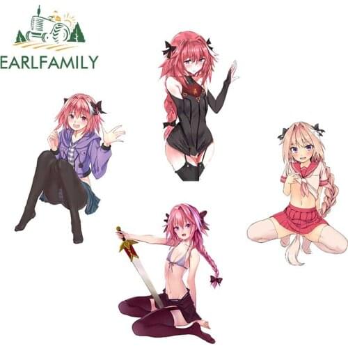 EARLFAMILY 13cm x 9.6cm for Astolfo Fate Anime Car Sticker Creativite Motorcycle Decal Bumper Windows Waterproof Car Accessoires