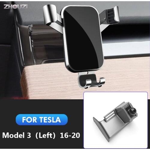 Car Mobile Phone Holder Smartphone Holder Gravity Mounts GPS Stand Bracket For Tesla Model 3 2016-2020 Auto Accessories