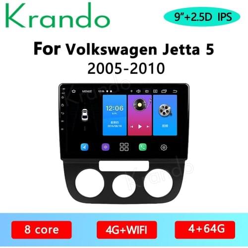 Krando Android 10.0 9"for Volkswagen Jetta 5 2005-2014 Android navigation car screen car radio multimedia player monitor