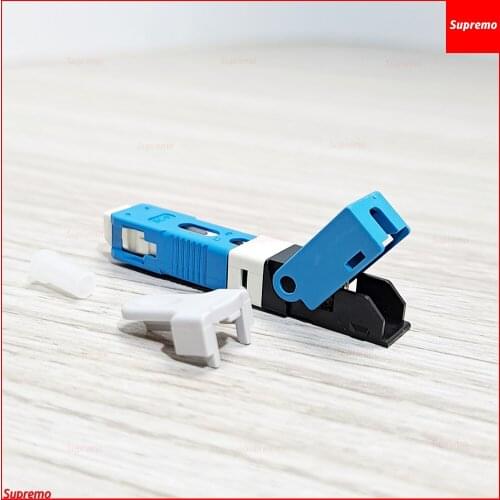 Free Shipping 300 PCS/Lot FTTH ESC250D SC APC and SC UPC Single-Mode Fiber Optic Quick Connector FTTH SM Optic Fast Connector