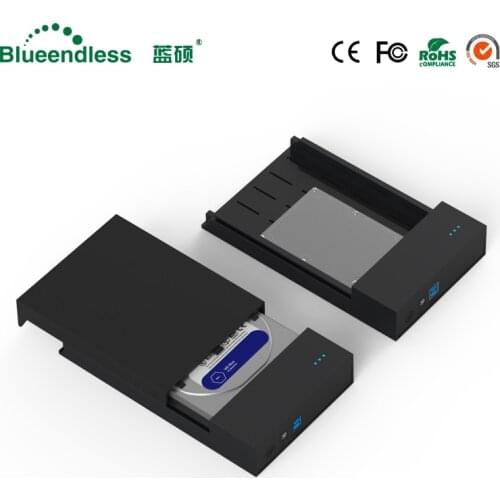 Tool Free SATA to USB3.0 III HDD Enclosure 3.5 hdd box 3.5 sata to usb Hard Drive Disk Box Reading Capacity up to 6GBps plastic