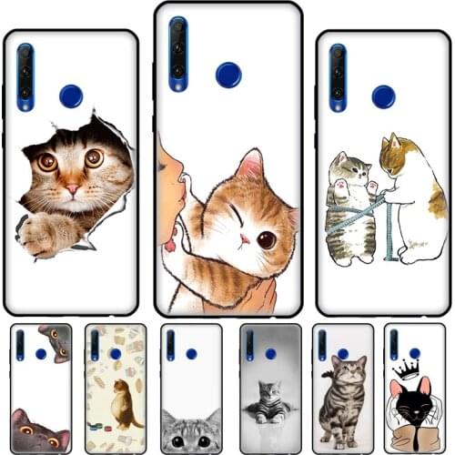 Cat Lover Cute Animals Cartoon For Huawei Honor 10i 10X 8 9 10 Lite 8X 9X 6A 8A 9A 8S 9S 7C 7A 4C 6C 20 Pro Phone Case
