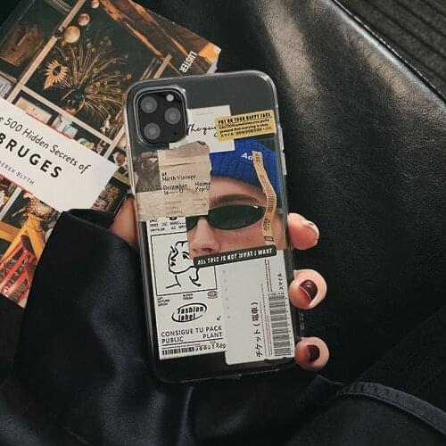 Retro Code Label Phone Case For iPhone 12 Mini 11 Pro XS Max X XR 7 8 Plus SE 2020 Soft TPU Airbag Cover Case For iPhone 12Pro