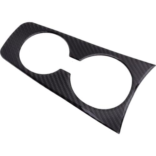 Carbon Fiber Black Water Cup Holder Cover Panel Sticker Fit for Chevrolet Camaro 2010 2011 2012 2013 2014 2015 Car Styling