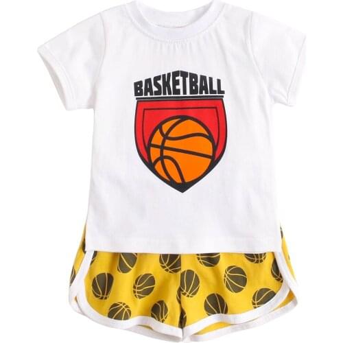 Sanlutoz Cotton Short Sleeve Baby Tops + Shorts Toddler Summer Boys Clothing Sets Casual