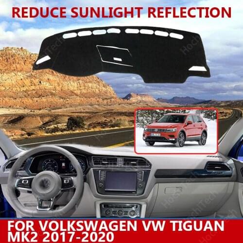 For Volkswagen VW Tiguan MK2 2017-2020 Right Left Hand Drive Good Polyester Material Anti Light Car Dashboard Cover Mat