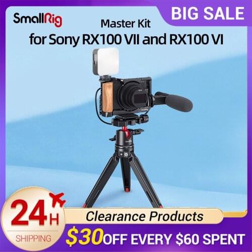 SmallRigG VLOG Camera Cage KIT With Mini Tripod L Plate For Sony RX100 VII And RX100 VI KGW115