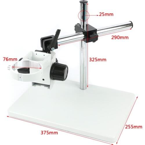 76mm Ring Holder Big Size Heavy Duty Adjustable Boom Large Stereo Arm Table Stand For Lab Industry Stereo Microscope Camera