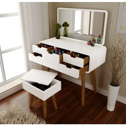 Dresser bedroom Modern minimalist small Nordic dressing table girl economical multifunctional net red makeup table