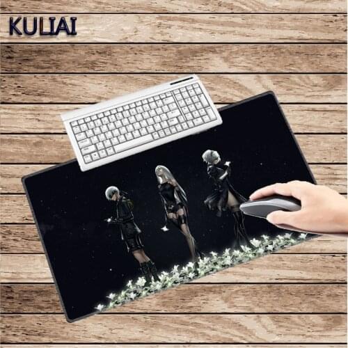 XGZ Super Cute Anime Girl Mouse Pad Game Player Large Mat Nier Automata 300X800X3MM Rubber Mouse Pad Laptop Gaming MousePads