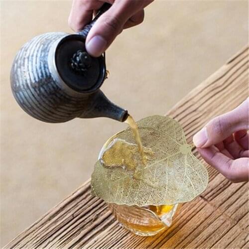 Creative Leaf Shape Tea Filter Creative Tea Set Teapot Stainless Steel Tea Cup Strainers Teaware Accessories 2 Colors