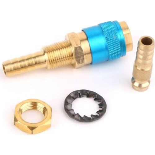 2021 New Water Cooled Gas Adapter Quick Connector Fitting For TIG Welding Torch +8mm Plug