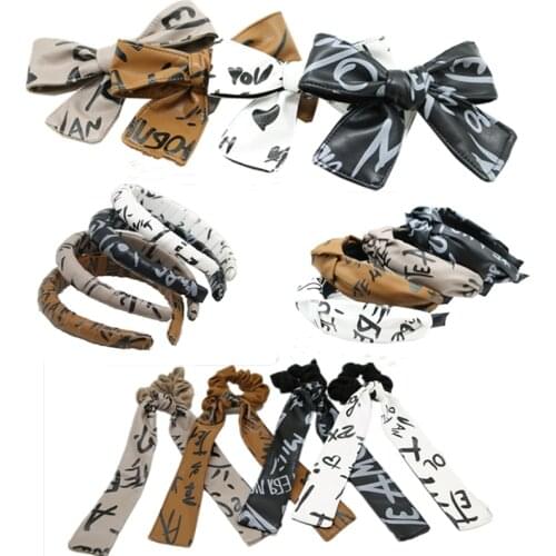 2021 New WINTER PRINTING leather styles bow CLIP girls hair pony fashion hair accessories