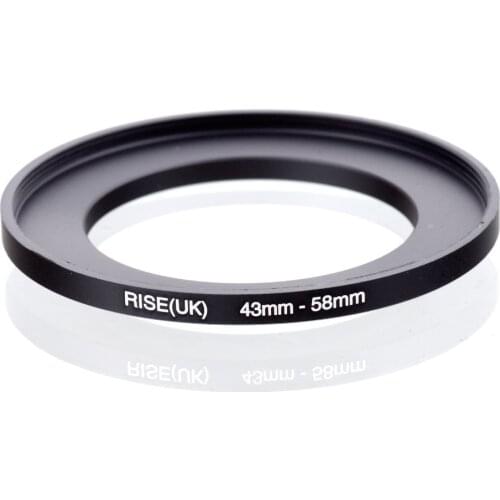 Original RISE(UK) 43mm-58mm 43-58mm 43 to 58 Step Up Ring Filter Adapter black