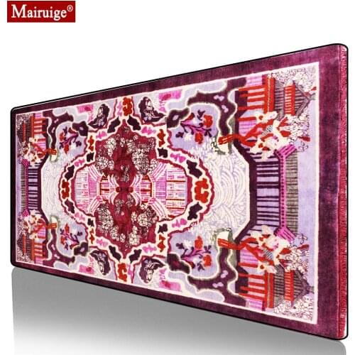 Bohemian Persian Rug Red Mouse Pad XXL Gamer Desk Mat Large Keyboard Pad Gaming MousePad 90x40cm/80x30cm for Laptop Table Pads