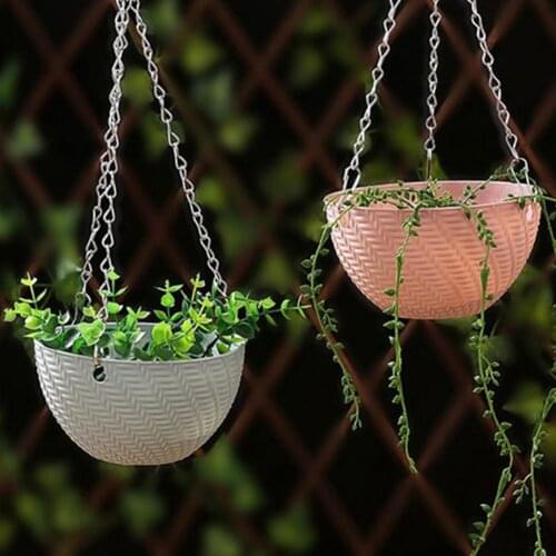 Plastic Hanging plant Pot Basket Plant Hang-Plant Flower pot Hanger Outdoor Hanging Pot Holder Basket for wall decoration garden