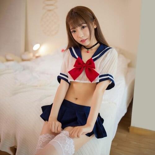 Sexy student uniform Japanese lingerie erotic girlschool uniform cosplay for couple sex lingerie uniformes estudiantes skirt