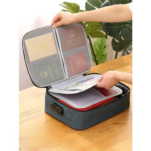 Certificate storage bag household multilayer large capacity multifunctional box certificate card bag sorting bag